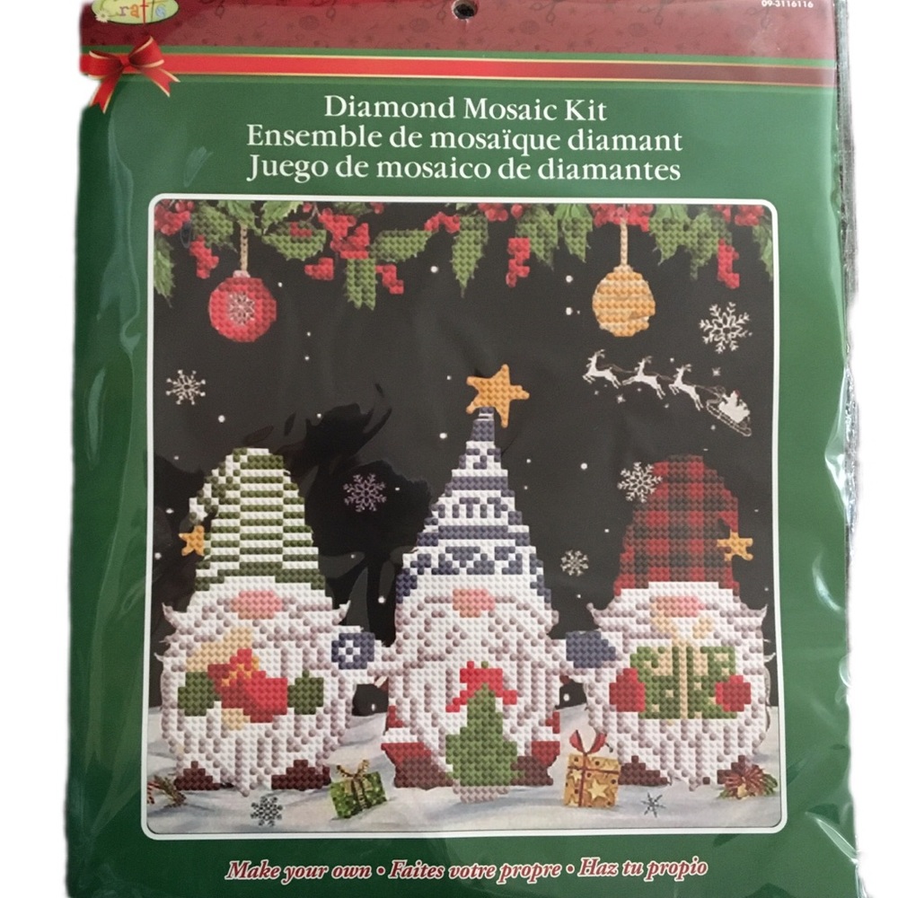 Christmas Gnome Diamond Mosaic Kit NEW